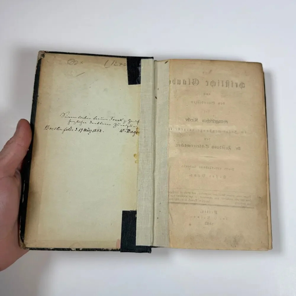 Christian Faith by F Schleiermacher 1842 Antique Book Ger Lng